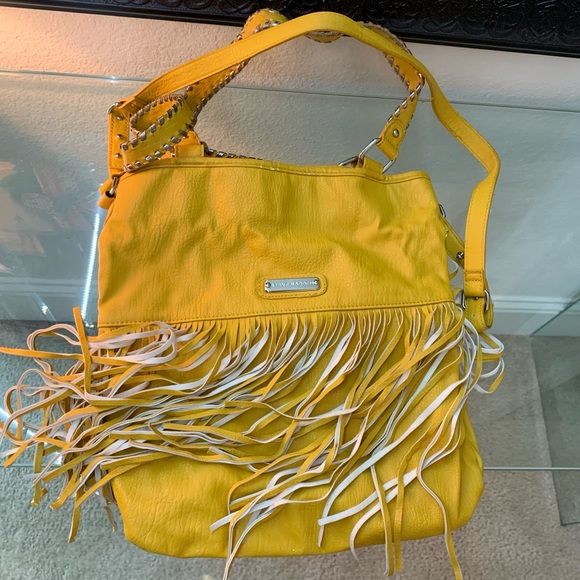 Yellow Steve Madden fringe purse - Picture 2 of 4